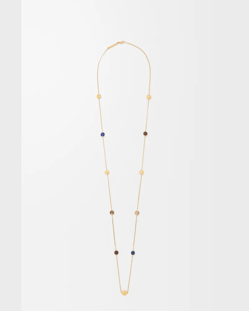 Loewe Anagram Pebble Necklace Mujer Gold