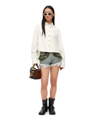 Loewe Luxury Trapeze shirt in denim White