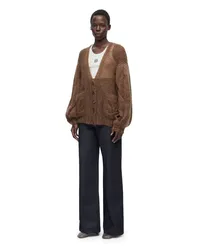 Loewe Luxury Anagram cardigan in mohair Brown