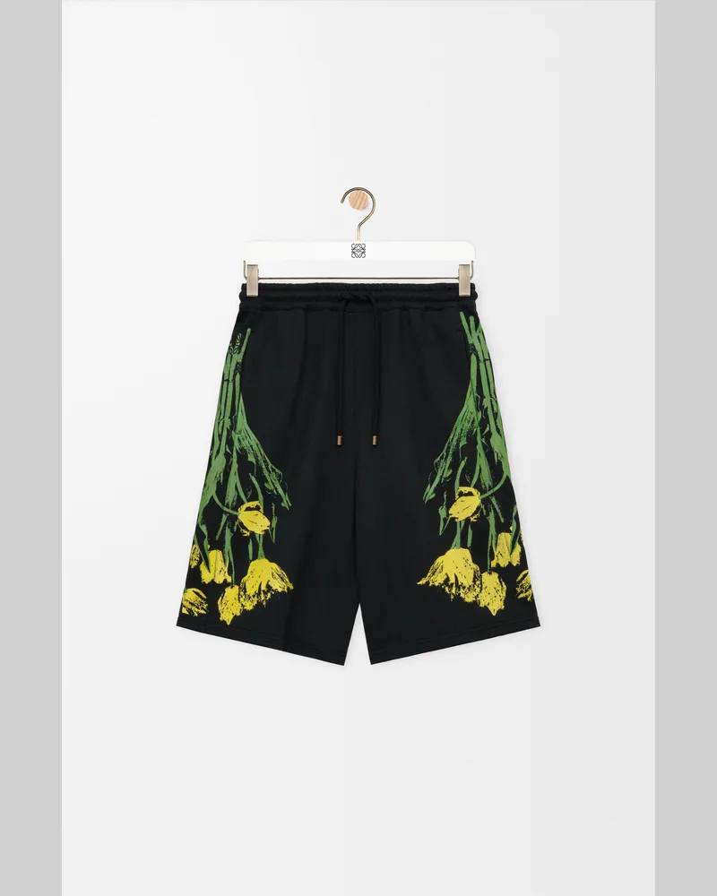 Loewe Shorts In Cotton Size Hombre Black