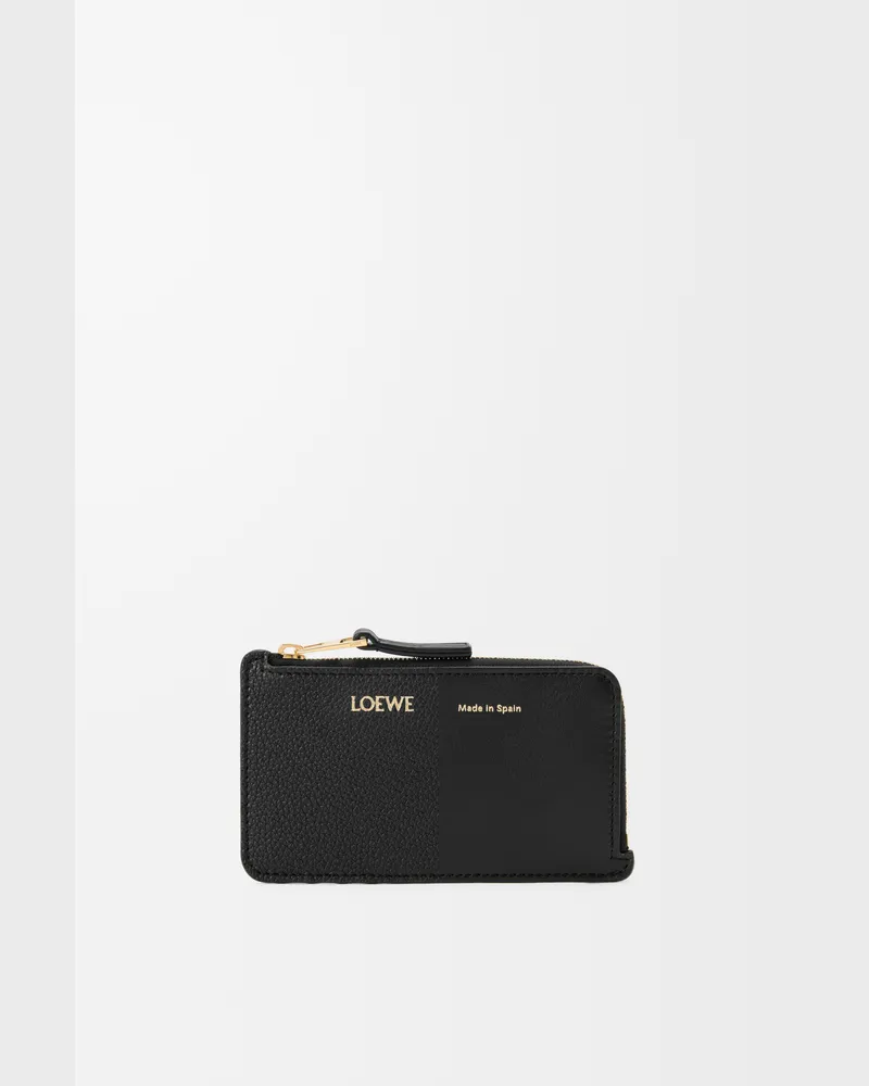 Loewe Coin Cardholder In Smooth And Grained Leather skin Mujer Black
