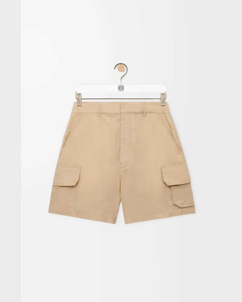 Loewe Cargo Shorts In Cotton Blend Size Hombre Light