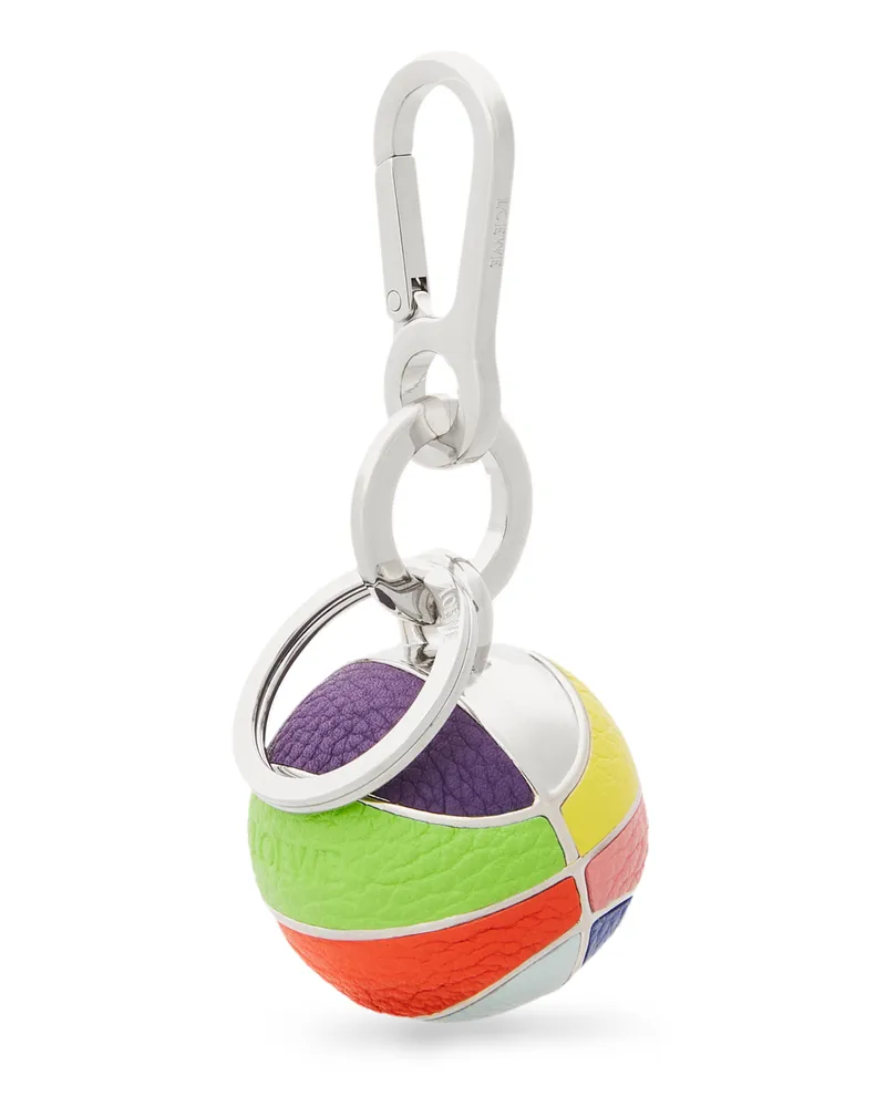 Loewe Luxury Basketball charm in calfskin and metal Multicolor