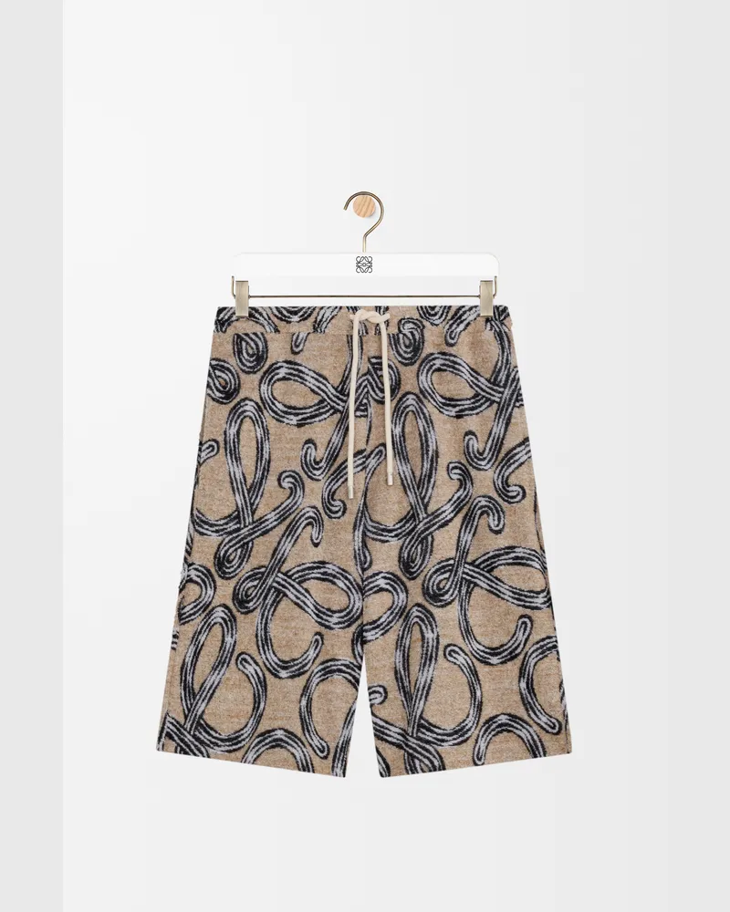 Loewe Shorts In Jacquard Terry Size Hombre Beige