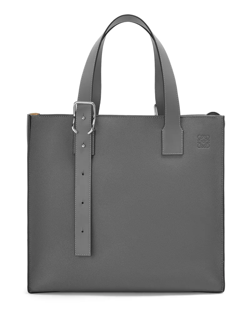 Loewe Luxury Buckle Zip tote in soft grained calfskin Anthracite