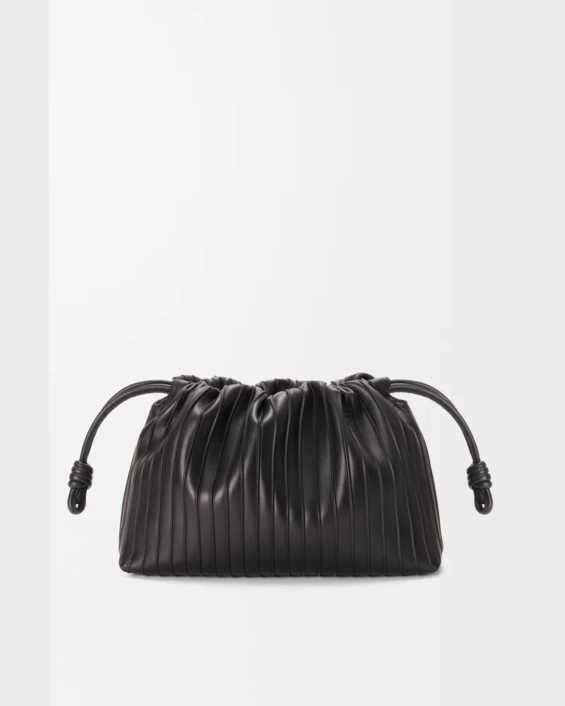 Loewe Medium Flamenco Pleats Purse In Nappa Lambskin Mujer Black