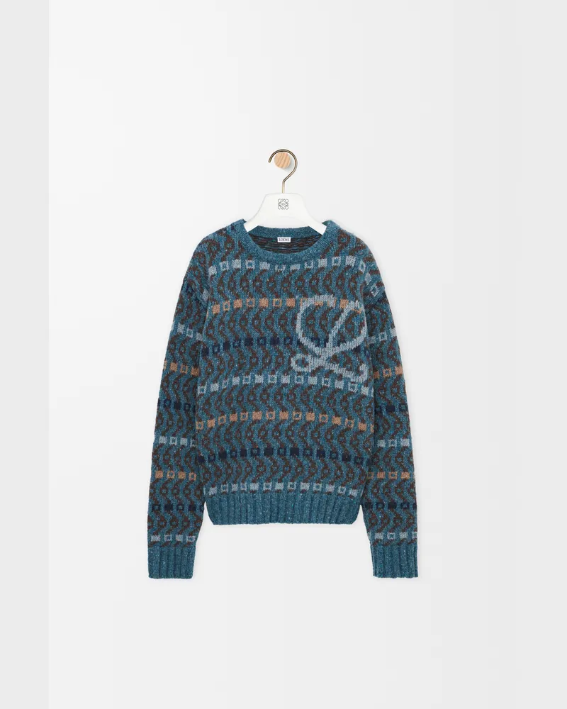 Loewe Sweater In Wool Blend Size Hombre Blue