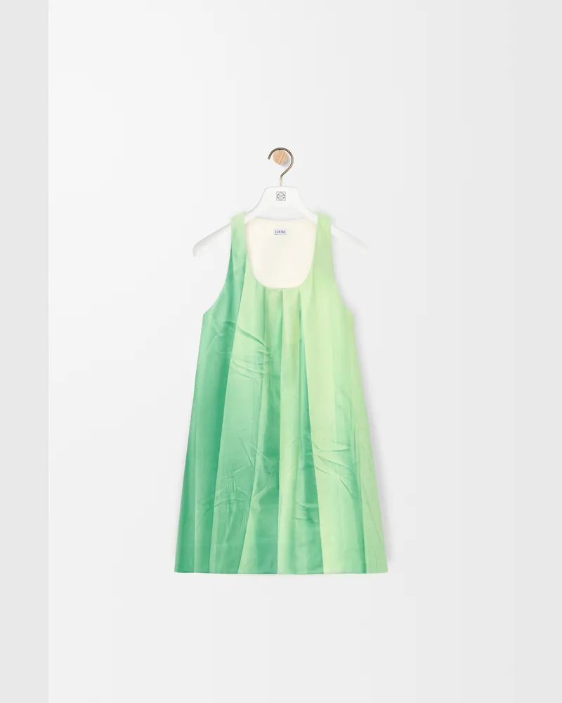 Loewe Dress In Nappa Lambskin Size Mujer Green