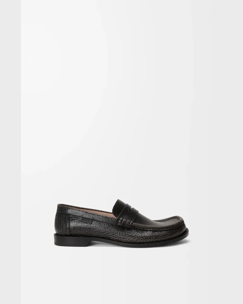 Loewe Campo Loafer In Cracked Leather skin Size Hombre Black