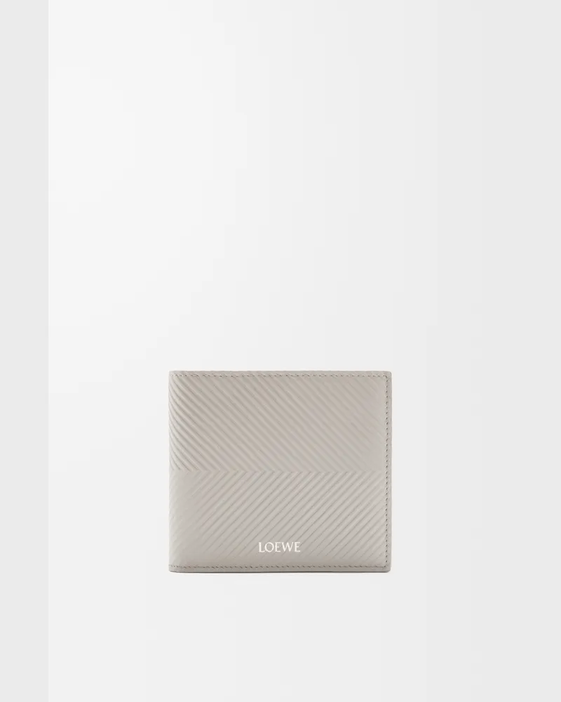 Loewe Bifold Coin Wallet In Textured Leather skin Hombre Shell