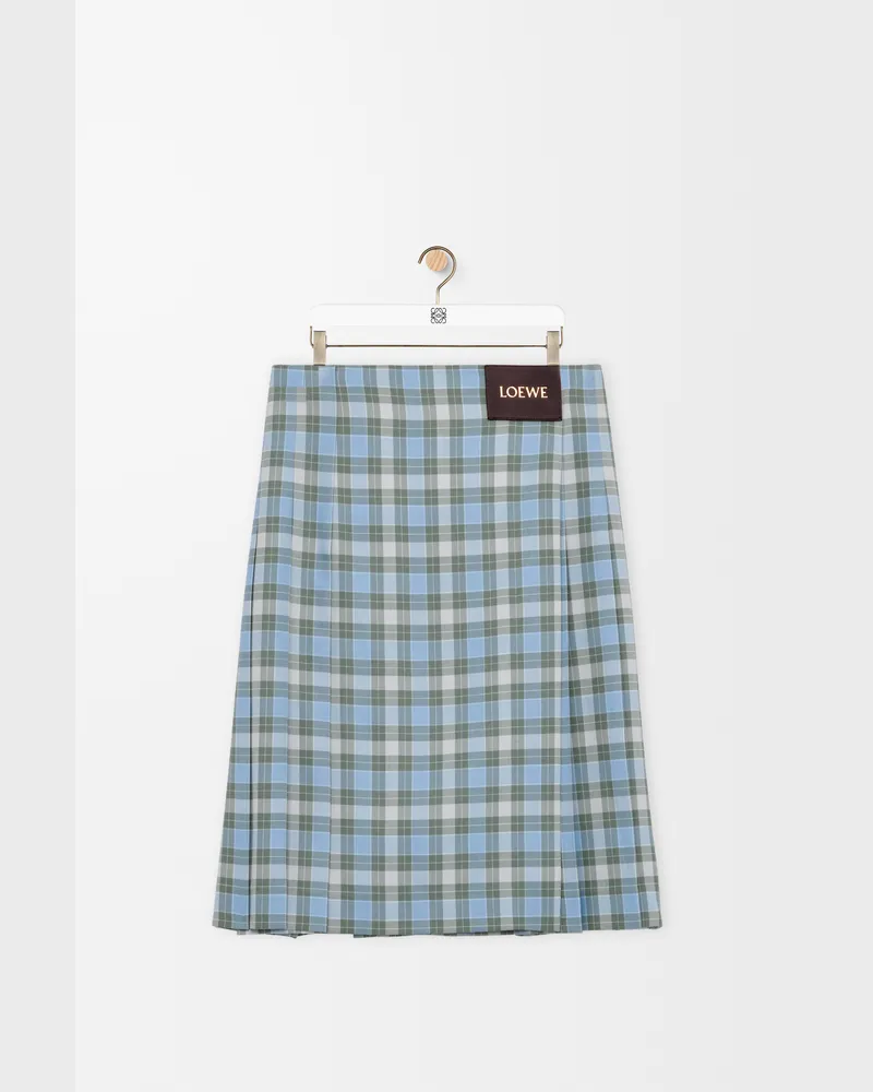 Loewe Pleated Skirt In Wool Blend Size Mujer Light