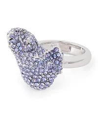 Loewe Luxury Glitter Fragment ring in sterling silver and crystals Silver