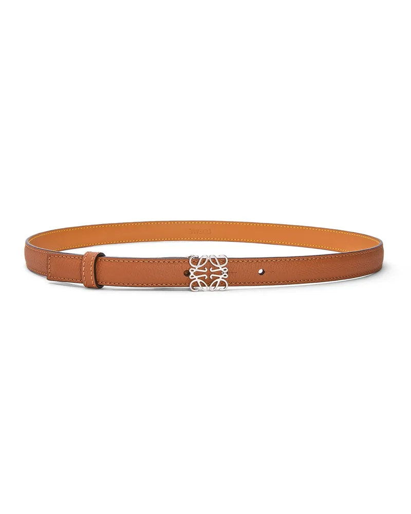 Loewe Luxury Anagram belt in pebble grain calfskin Tan