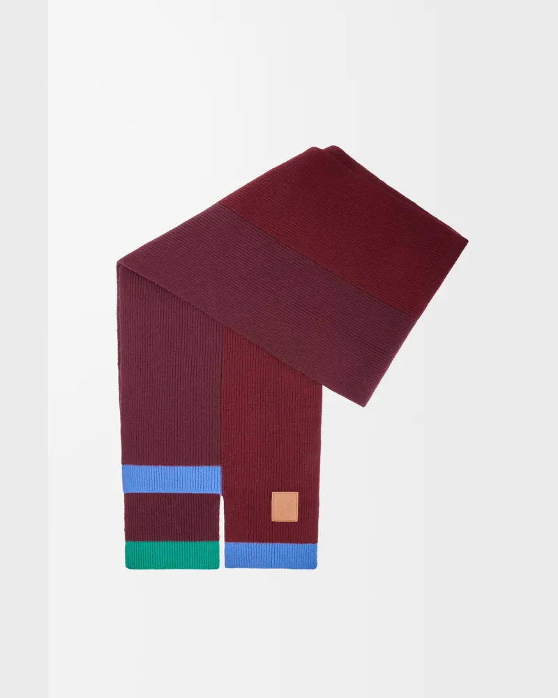 Loewe Asymmetric Scarf In Wool Mujer Green