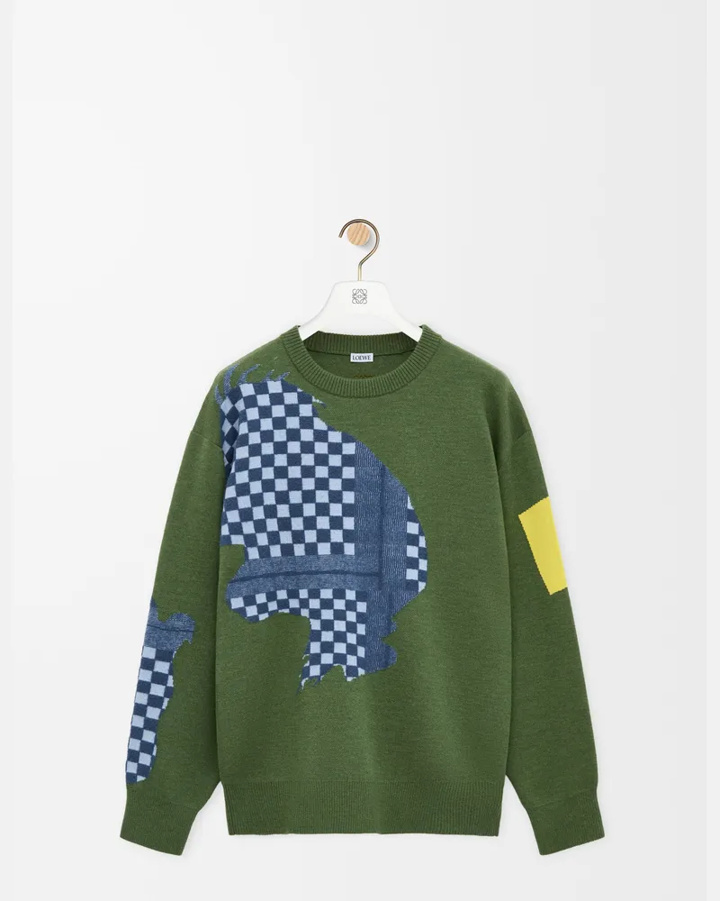 Loewe Sweater In Wool Size Hombre Green