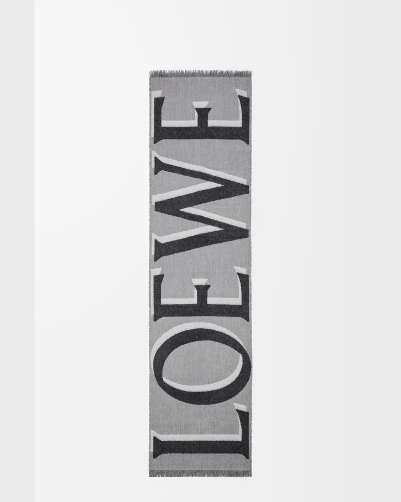 Loewe Scarf In Wool And Cashmere Mujer Light