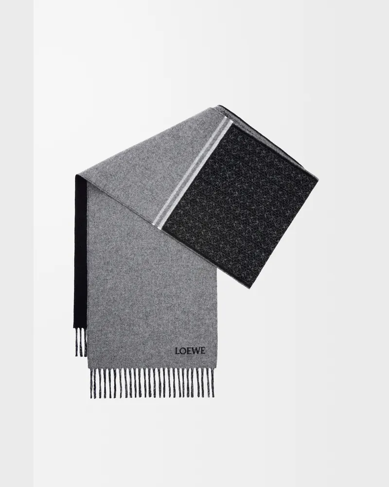 Loewe Scarf In Wool And Cashmere Mujer Black