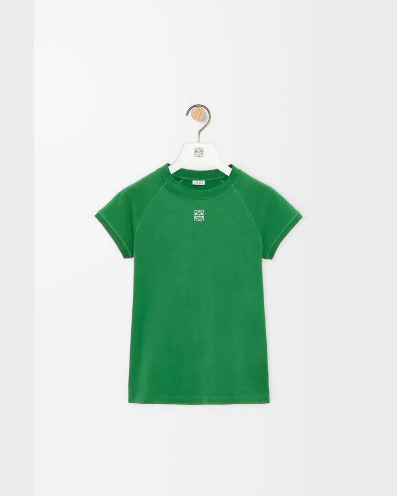 Loewe Small Fit T-shirt In Cotton Blend Size Mujer Green