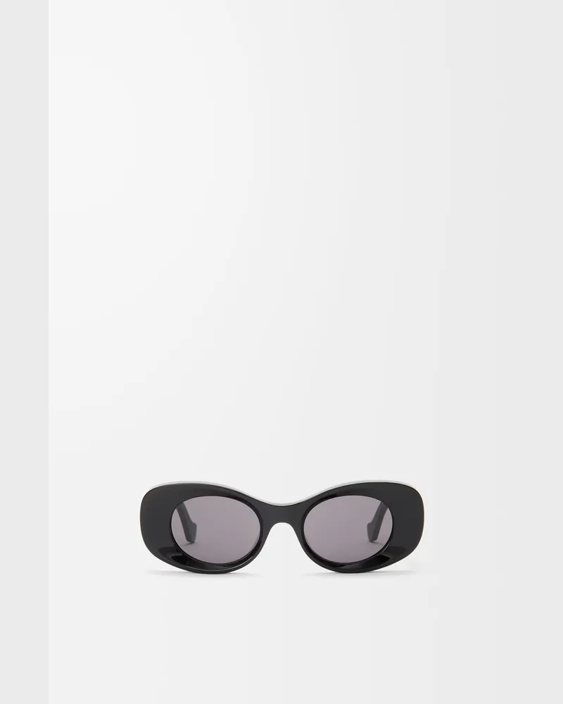 Loewe Beveled Oval Maxi Anagram Sunglasses Mujer Black