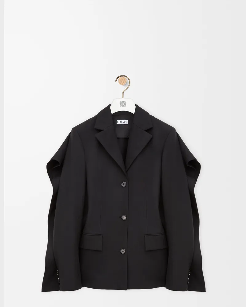 Loewe Jacket In Wool Size Mujer Black