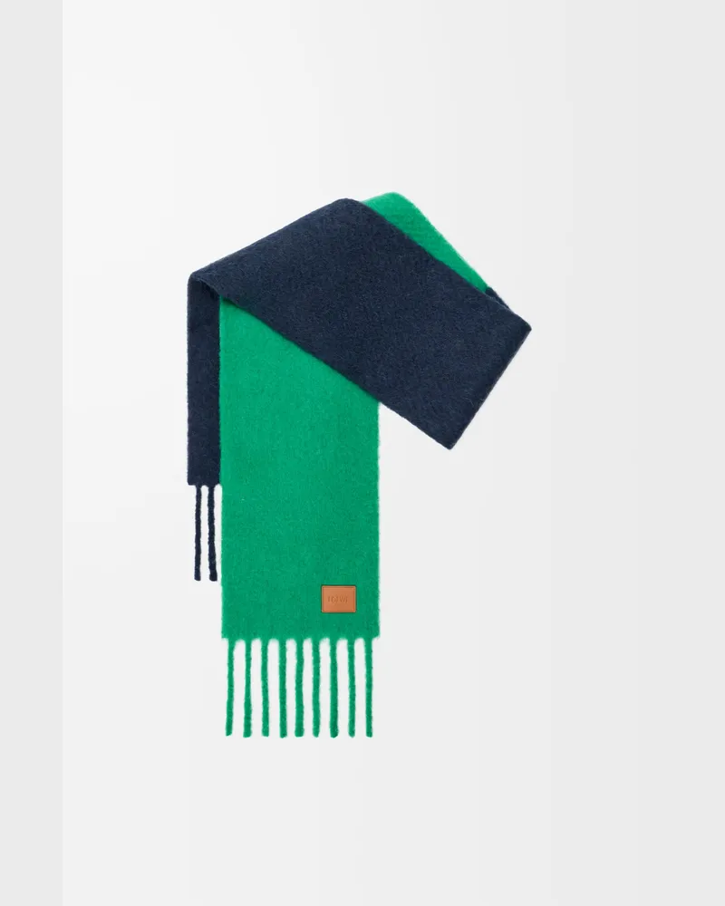 Loewe Scarf In Alpaca And Wool Mujer Green