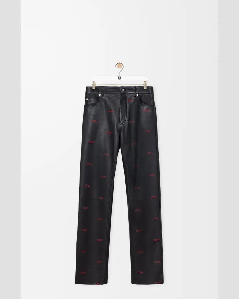 Loewe Trousers In Nappa Lambskin Size Hombre Black