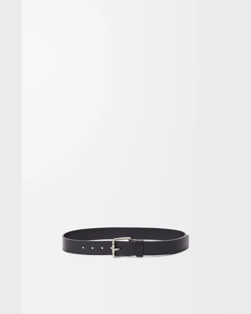 Loewe Roller Curve Belt In Vegetable-tanned Leather skin Size Hombre Black