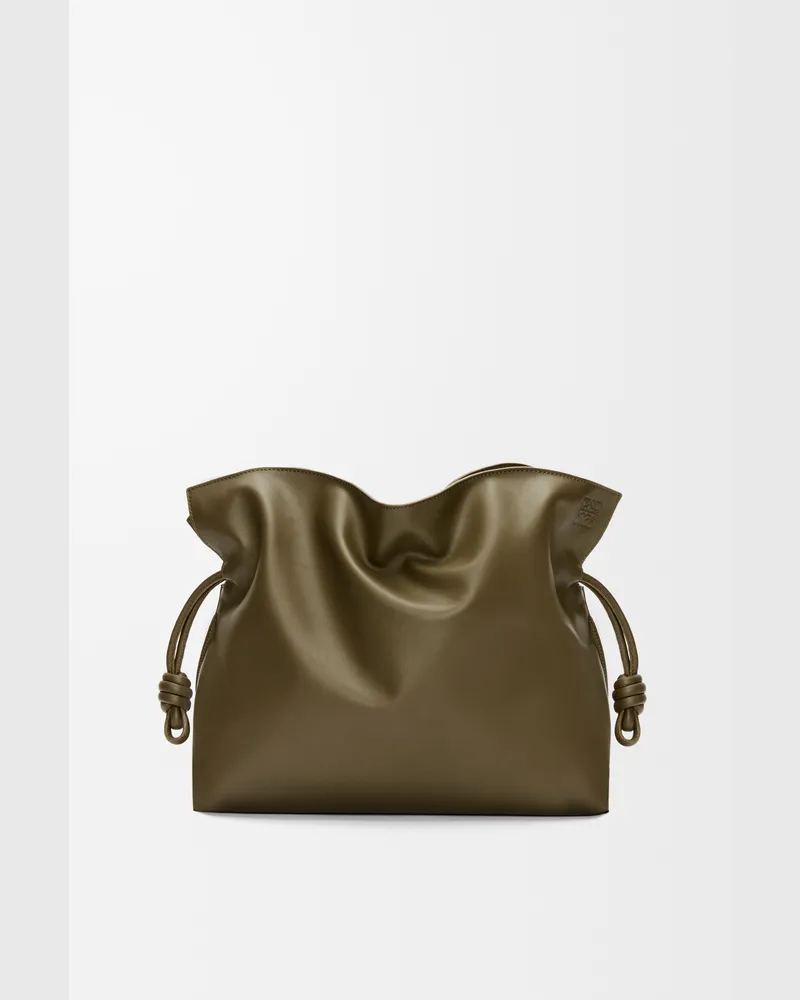 Loewe Large Flamenco Clutch In Nappa Leather skin Mujer Dark