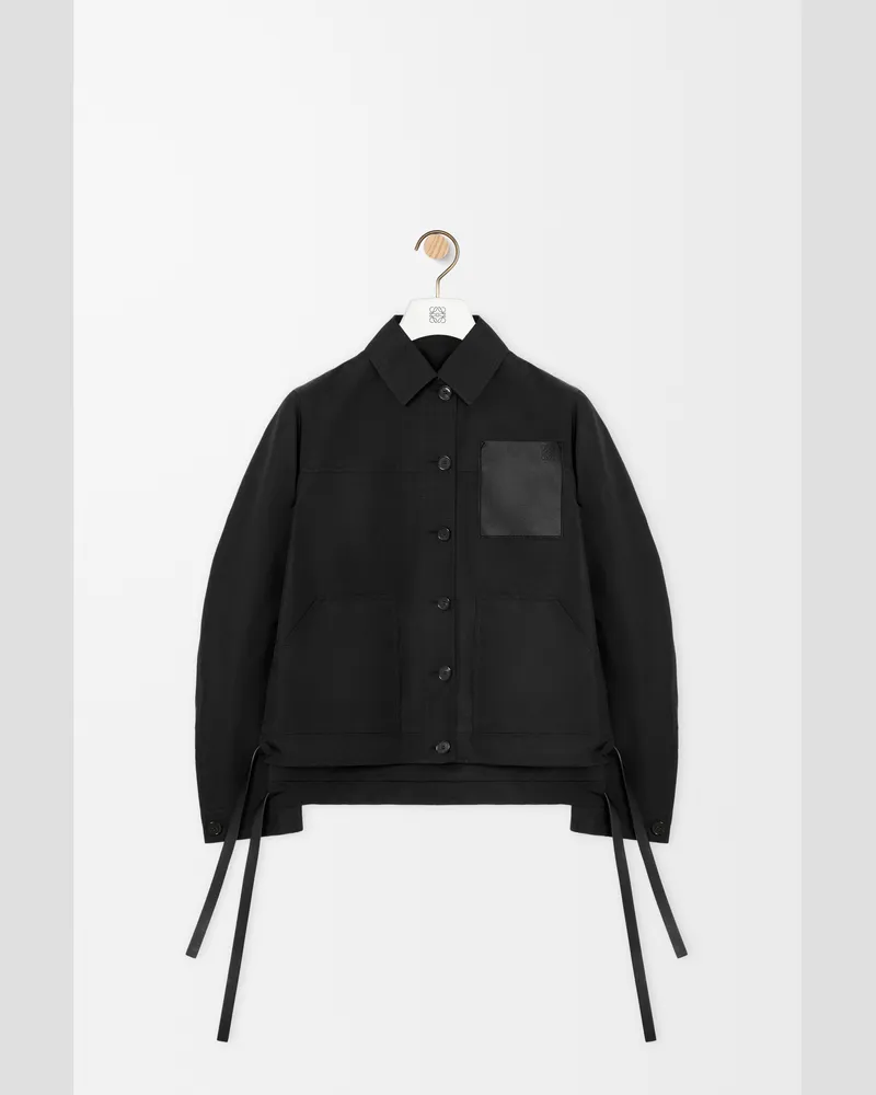 Loewe Workwear Jacket In Cupro Blend Size Mujer Black