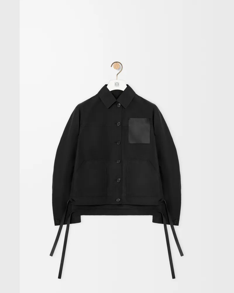 Loewe Workwear Jacket In Cupro Blend Size Mujer Black