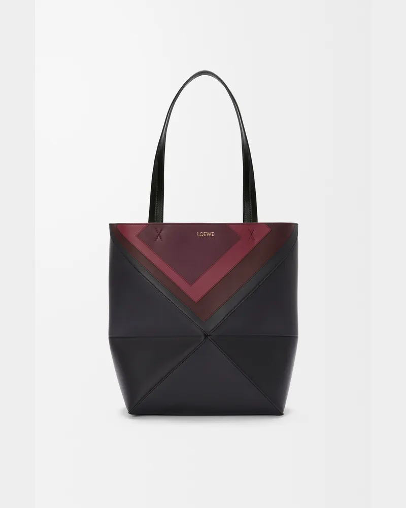 Loewe Medium Puzzle Fold Tote In Nappa Leather skin Mujer Black