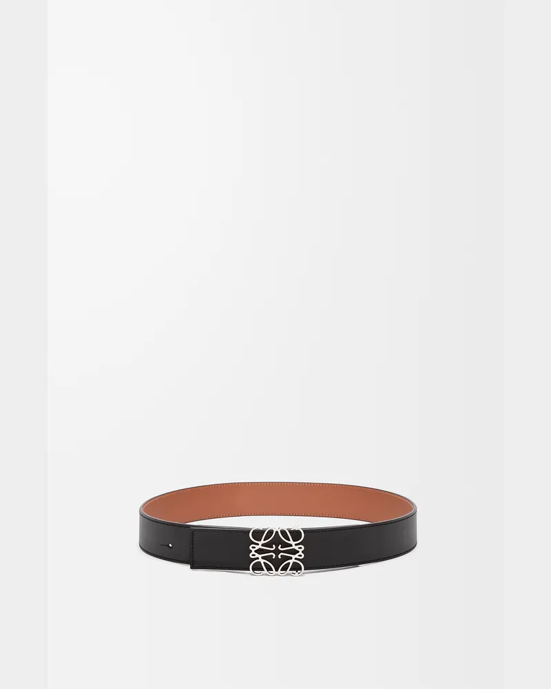 Loewe Reversible Anagram Belt In Leather skin Size Hombre Black