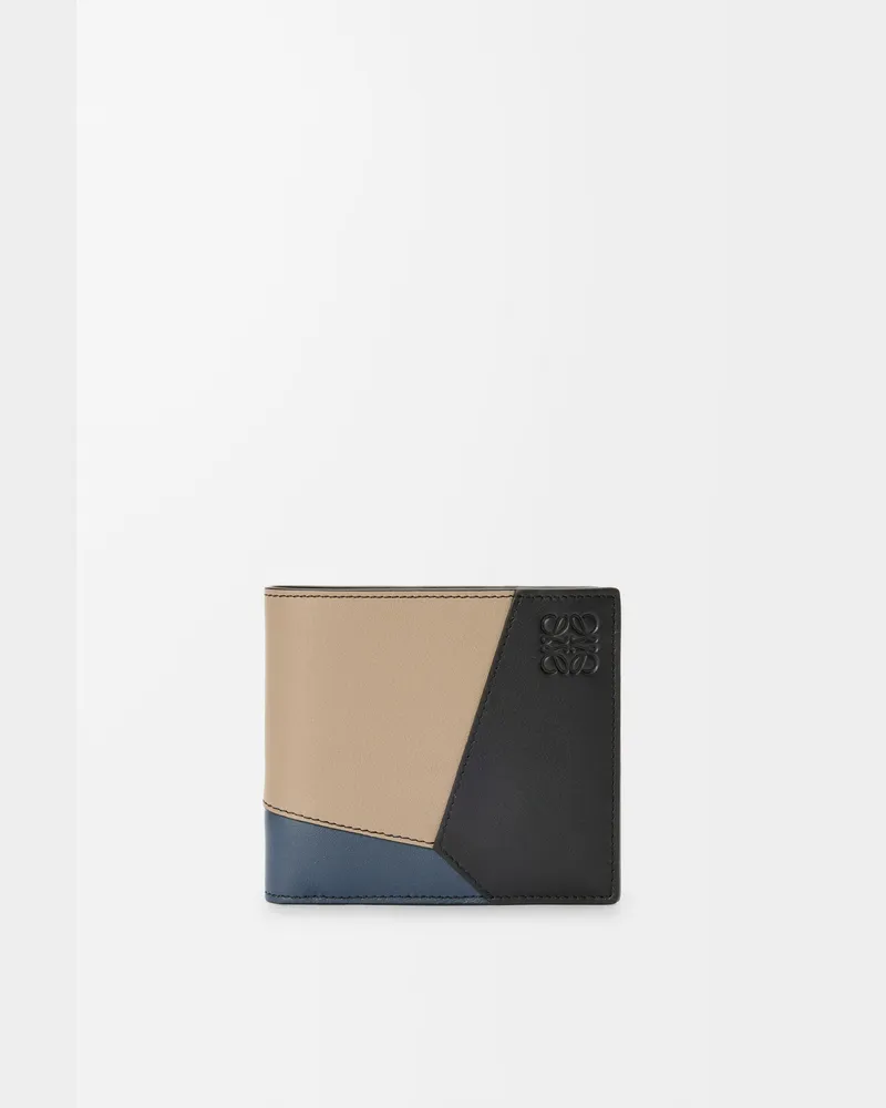 Loewe Puzzle Bifold Wallet In Leather skin Hombre Indigo