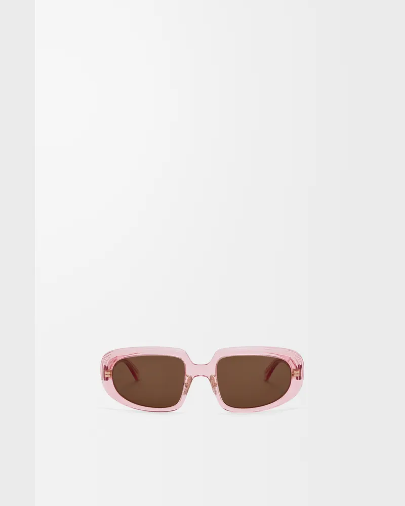 Loewe Mini Anagram Steps Rectangular Sunglasses Mujer Transparent