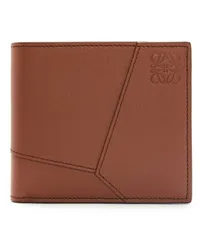 Loewe Luxury Puzzle bifold wallet in classic calfskin Brownie