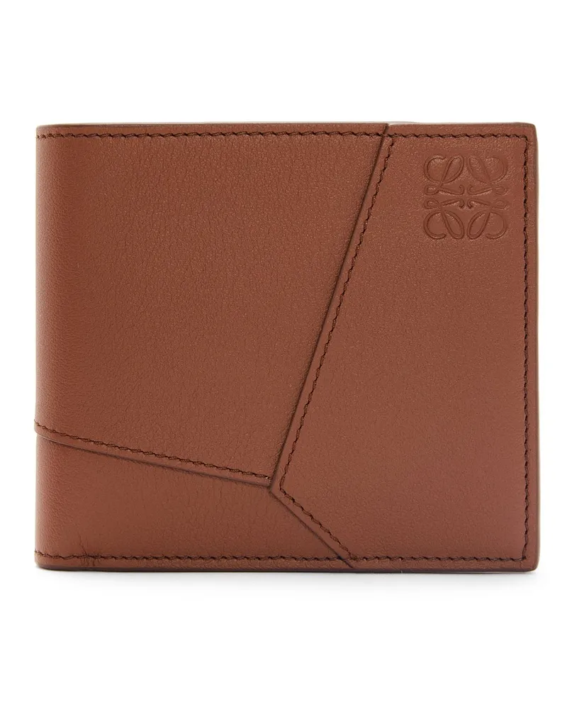 Loewe Luxury Puzzle bifold wallet in classic calfskin Brownie