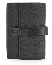 Loewe Luxury Small vertical wallet in soft grained calfskin Black