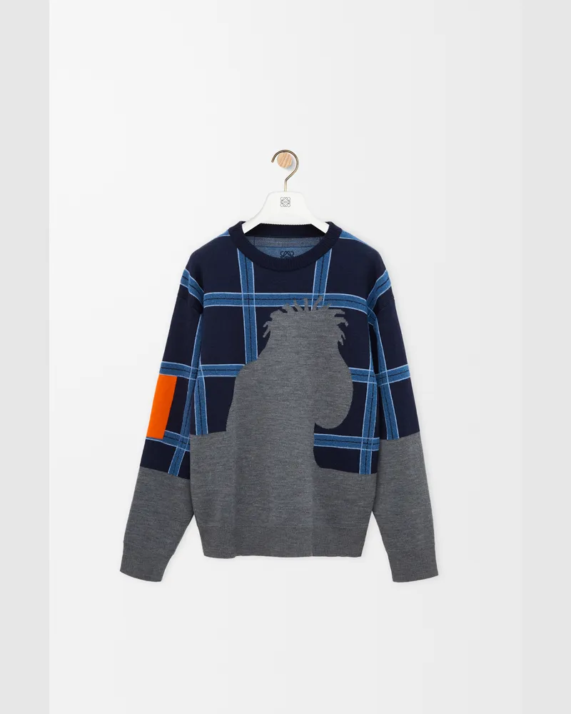 Loewe Sweater In Wool Size Hombre Grey