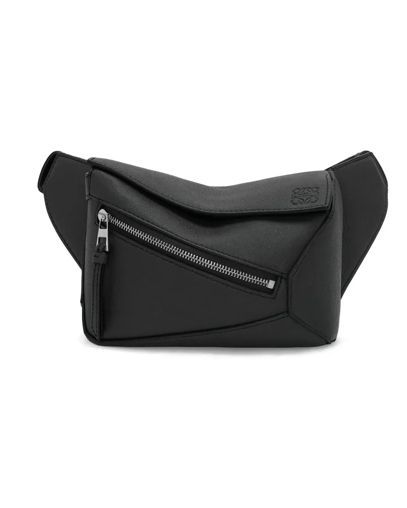 Loewe Luxury Mini Puzzle Bumbag In Classic Calfskin Black