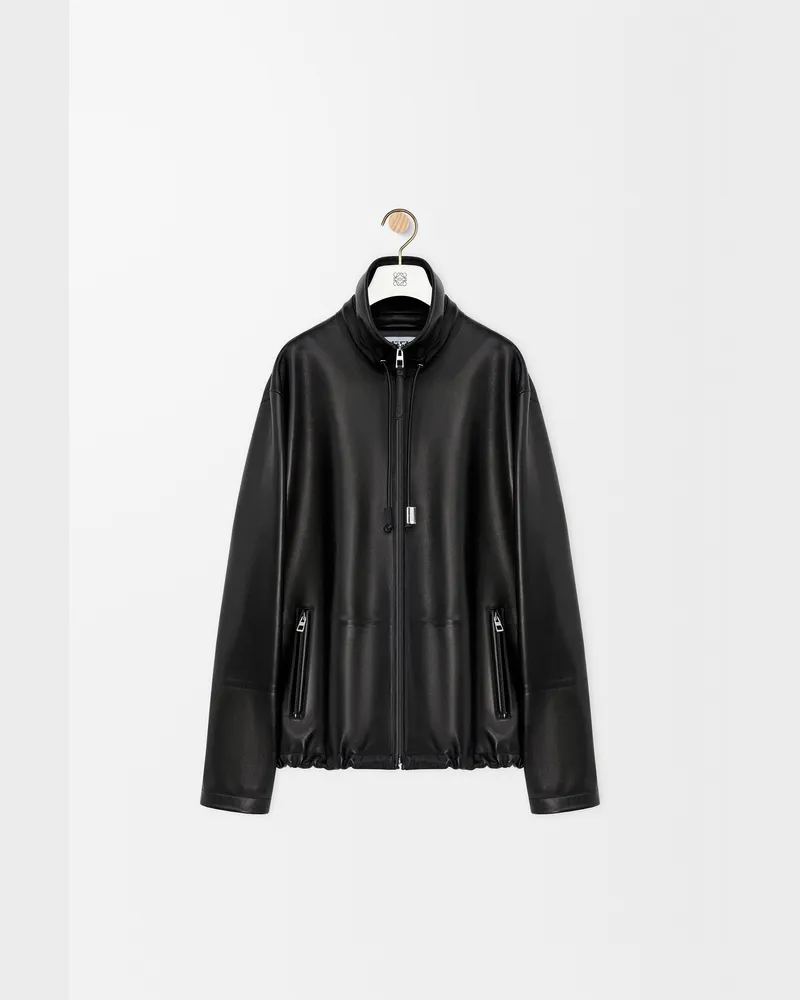 Loewe Zip-up Jacket In Nappa Lambskin Size Hombre Black