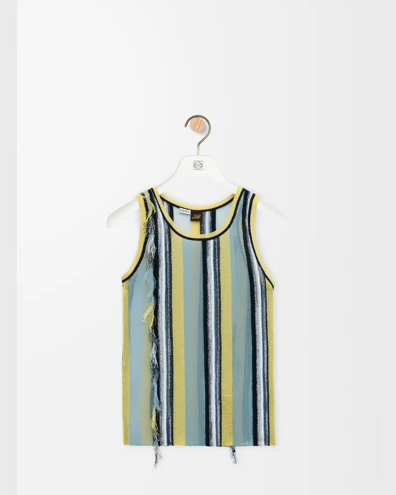 Loewe Top In Viscose And Cotton Blend Size Mujer Blue