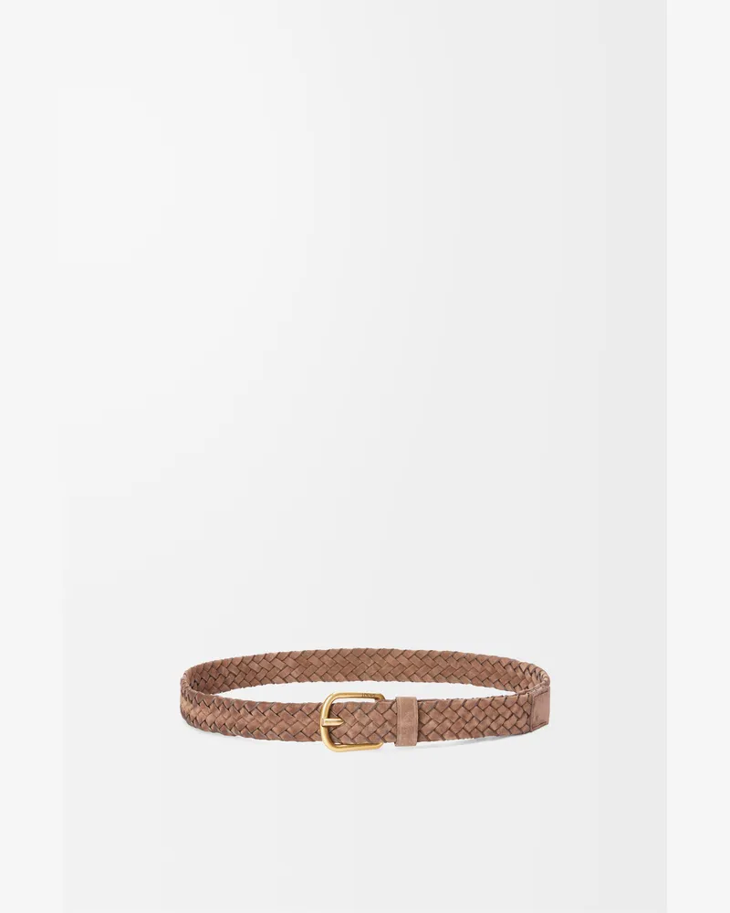 Loewe Chunky Woven Belt In Suede Leather skin Hombre Psyke