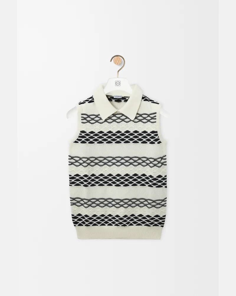 Loewe Vest In Cotton Jacquard Size Mujer Black