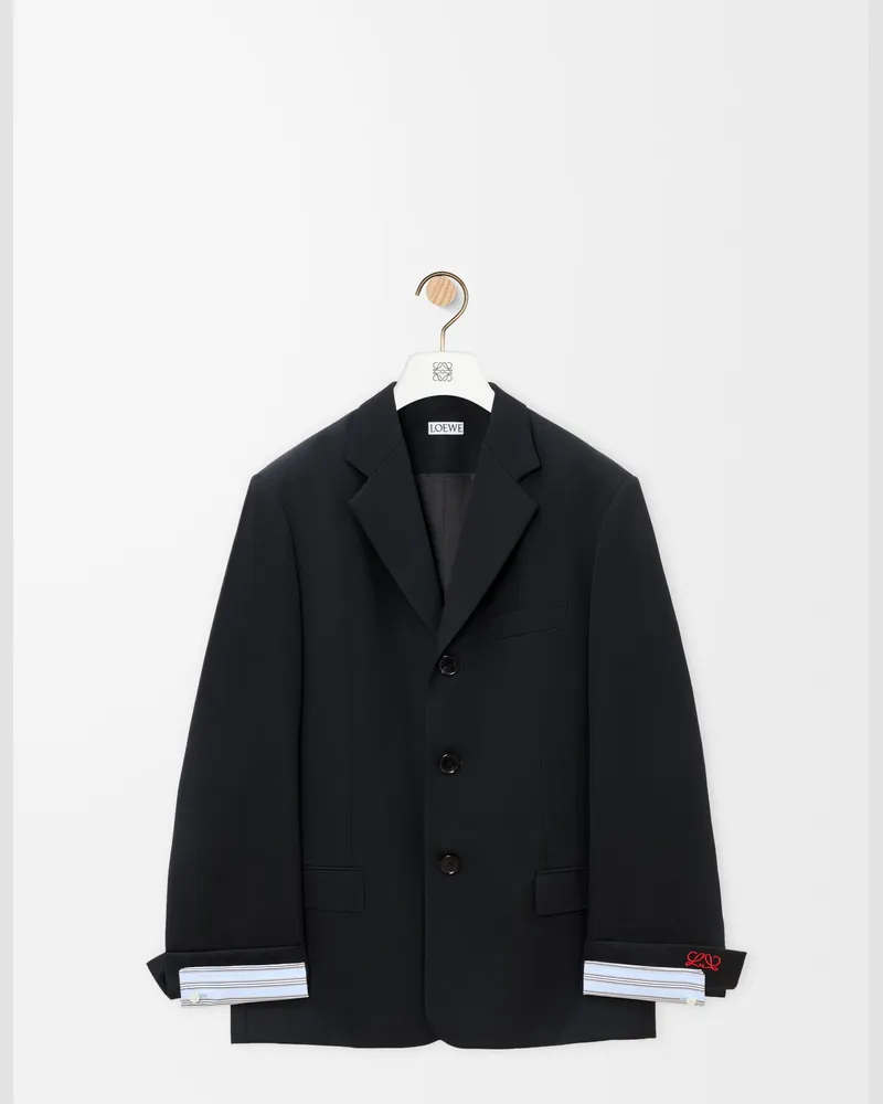Loewe Jacket In Wool Size Hombre Black