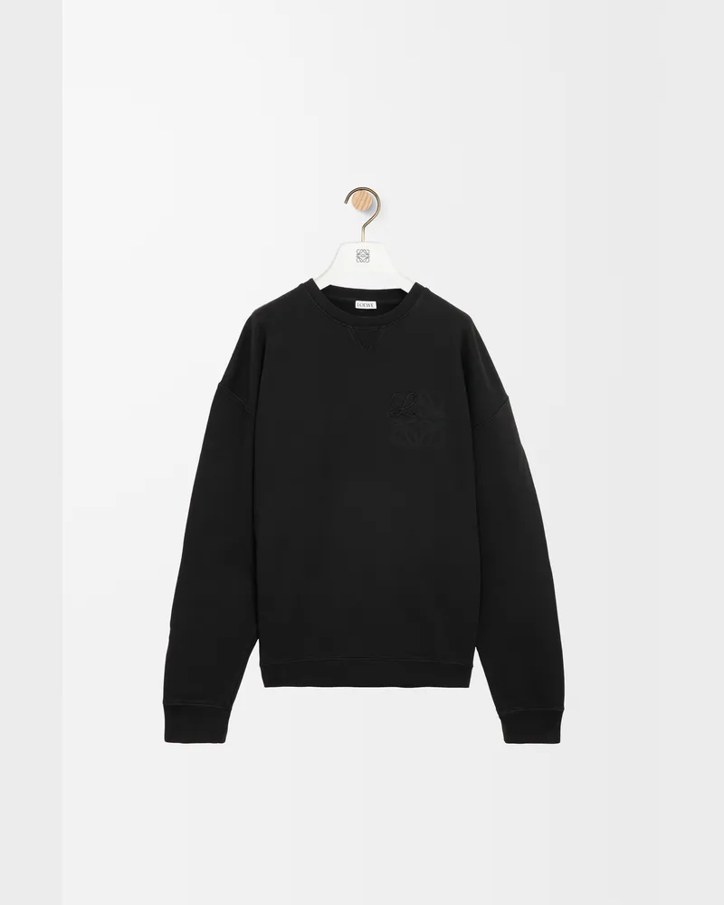 Loewe Anagram Sweatshirt In Cotton Size Hombre Black