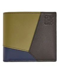 Loewe Luxury Puzzle bifold coin wallet in classic calfskin Olive