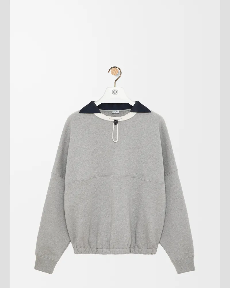 Loewe Sweatshirt In Cotton Size Mujer Grey