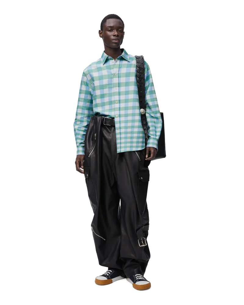 Loewe Luxury Balloon cargo trousers in mellow nappa lambskin Black