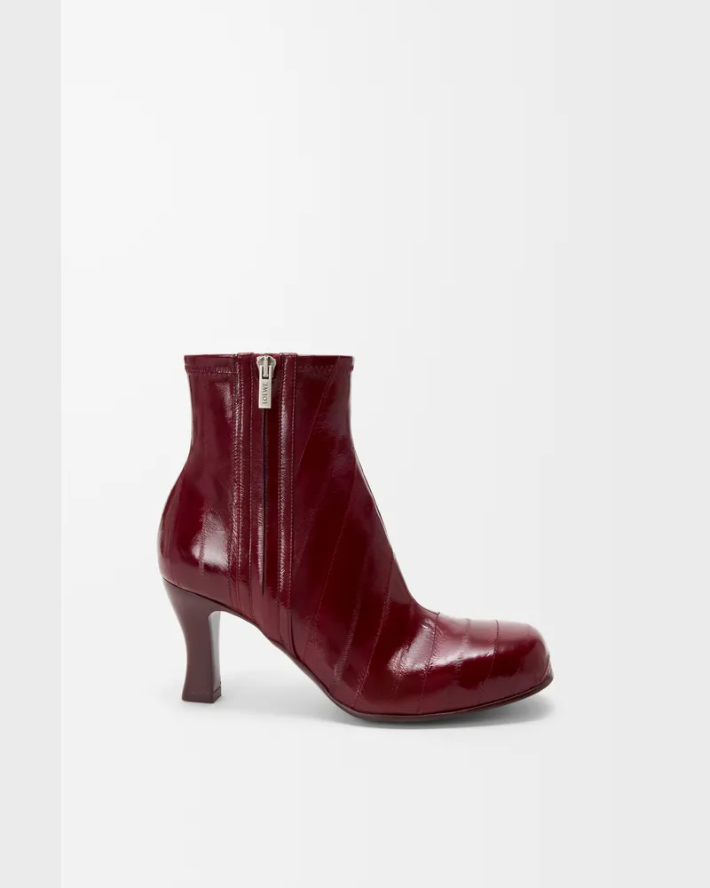 Loewe Bobine Ankle Boot In Eel Size Mujer Burgundy