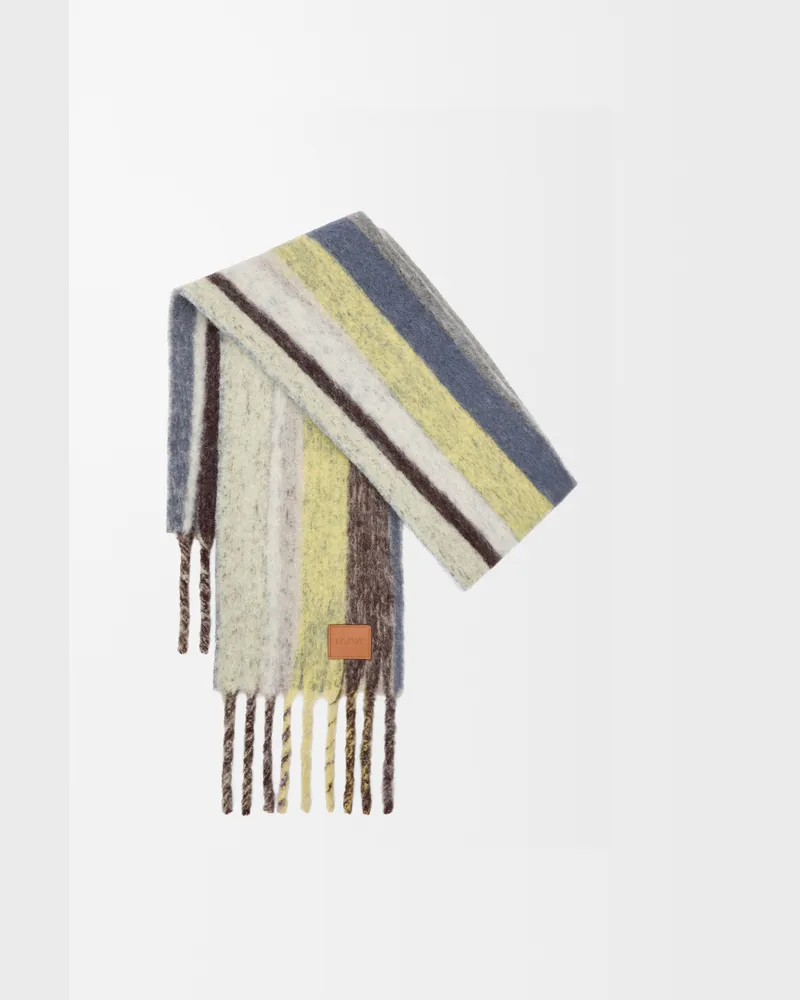 Loewe Scarf In Alpaca And Wool Blend Mujer Yellow